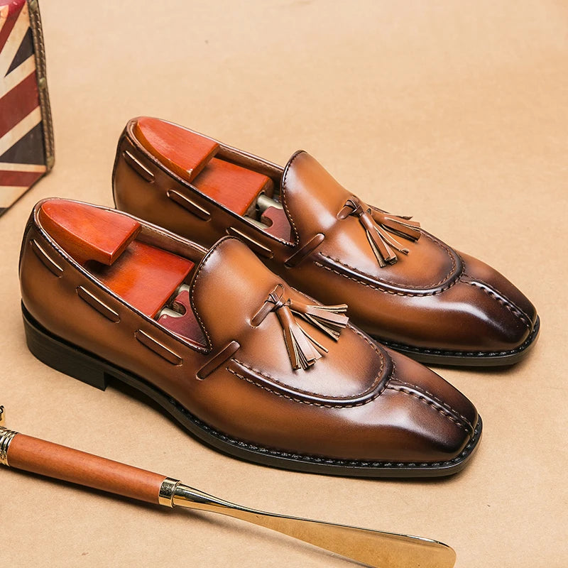 Windsor Elegant Premium Leather Loafers - Brown