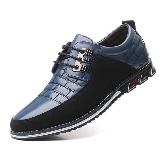 Oxford Comfortable, Durable Leather Dress Shoes - Blue
