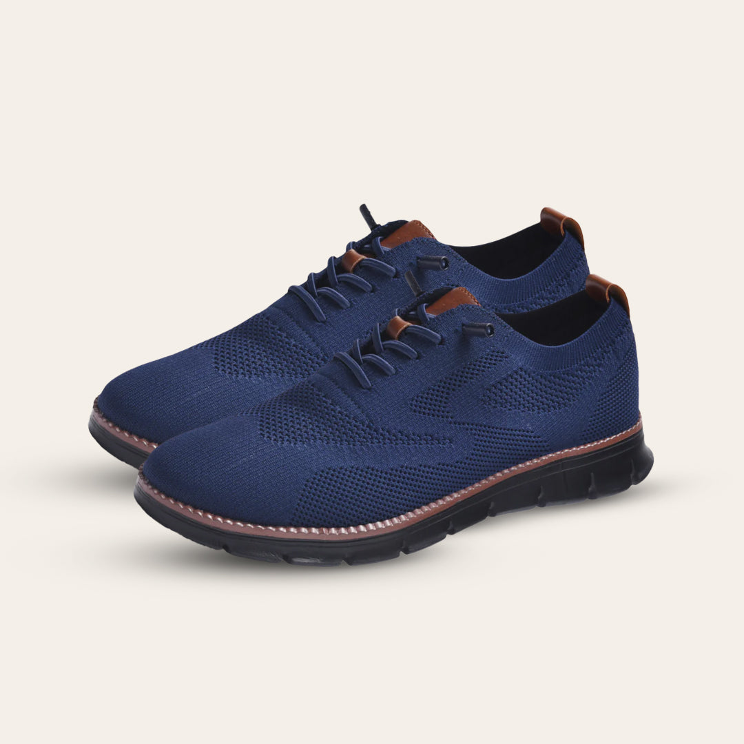 Urban Comfortable Limited Edition Trainers with Black Sole – Navy Blue
