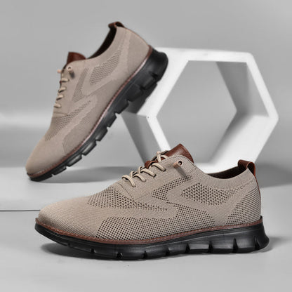 Urban Comfortable Limited Edition Trainers with Black Sole – Light Brown