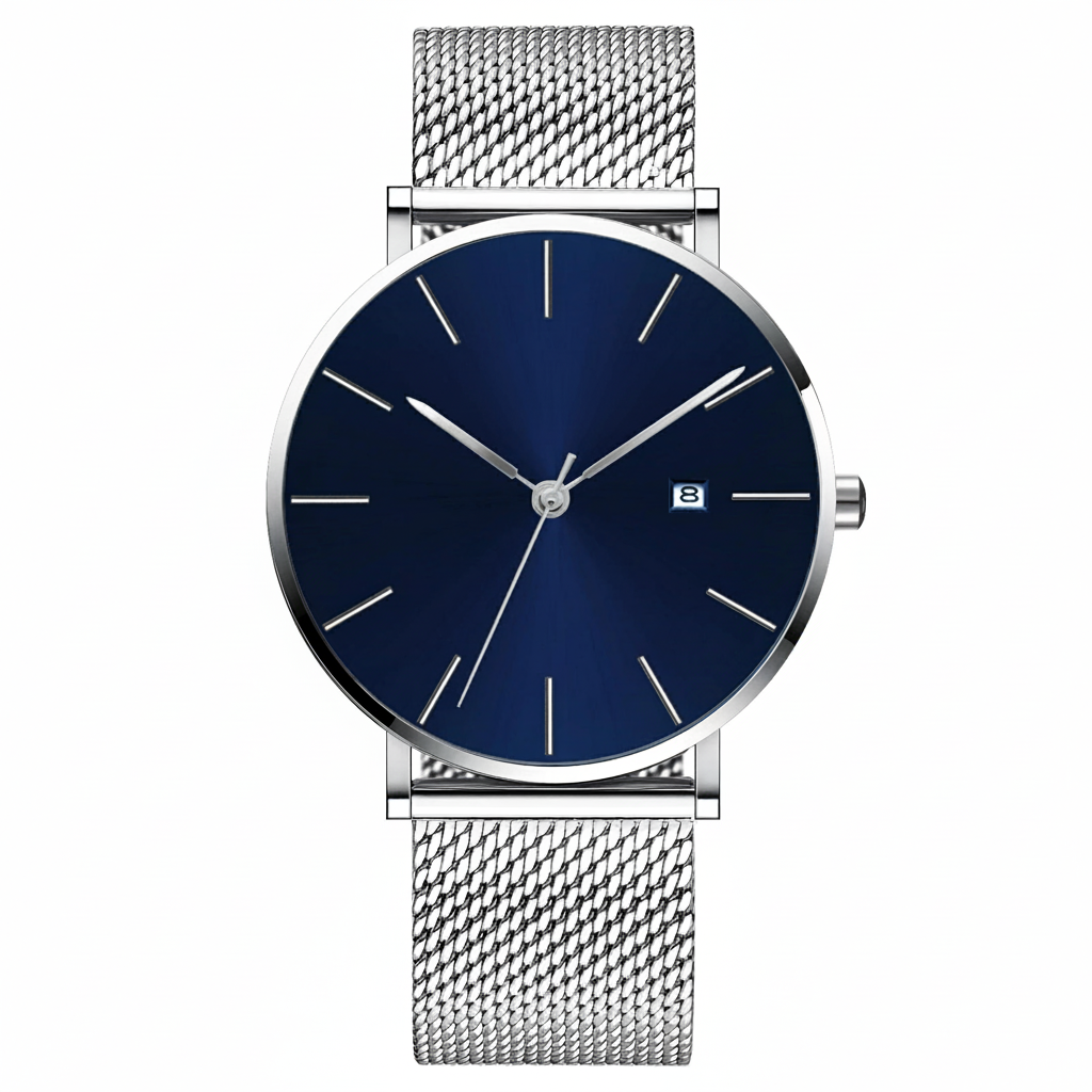 EUROMNIA Époque Navy — Minimalist Deep Blue Watch