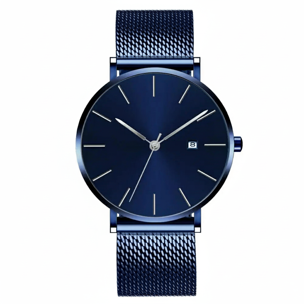 EUROMNIA Époque Navy — Minimalist Deep Blue Watch