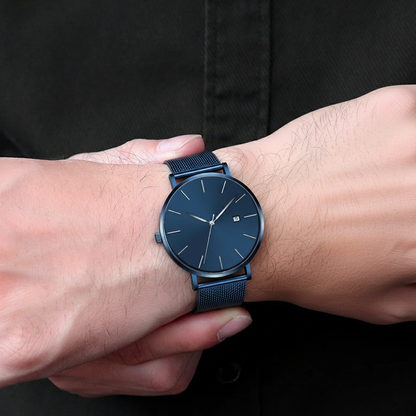 EUROMNIA Époque Navy — Minimalist Deep Blue Watch