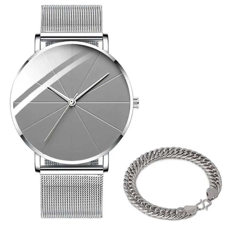 EUROMNIA Époque — Minimalist Stainless Steel Mesh Watch