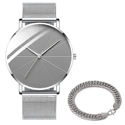 EUROMNIA Époque — Minimalist Stainless Steel Mesh Watch