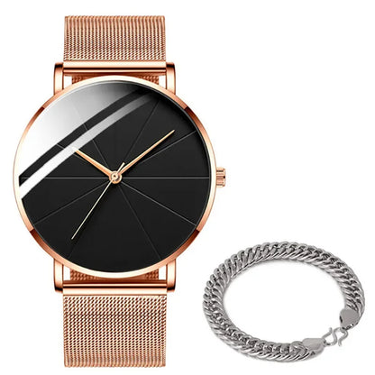 EUROMNIA Époque — Minimalist Stainless Steel Mesh Watch