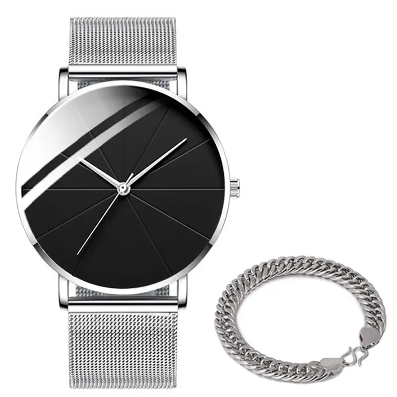 EUROMNIA Époque — Minimalist Stainless Steel Mesh Watch