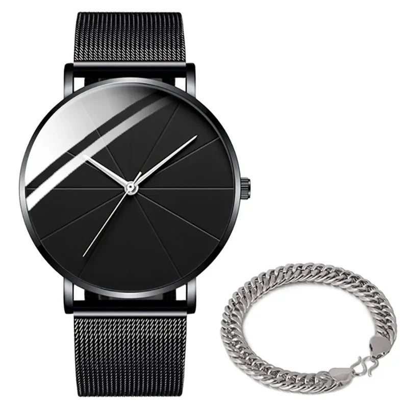 EUROMNIA Époque — Minimalist Stainless Steel Mesh Watch