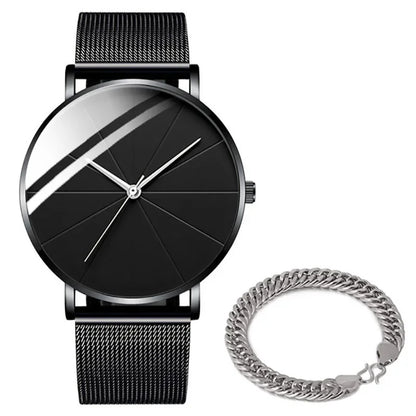 EUROMNIA Époque — Minimalist Stainless Steel Mesh Watch