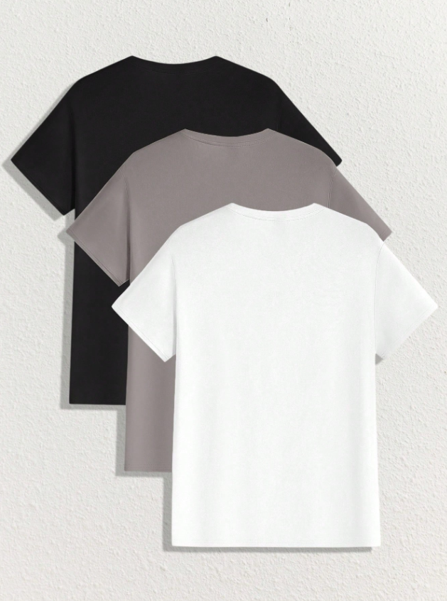 Men’s Mixed Colors T-Shirts – Black, White & Grey