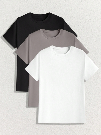 Men’s Mixed Colors T-Shirts – Black, White & Grey