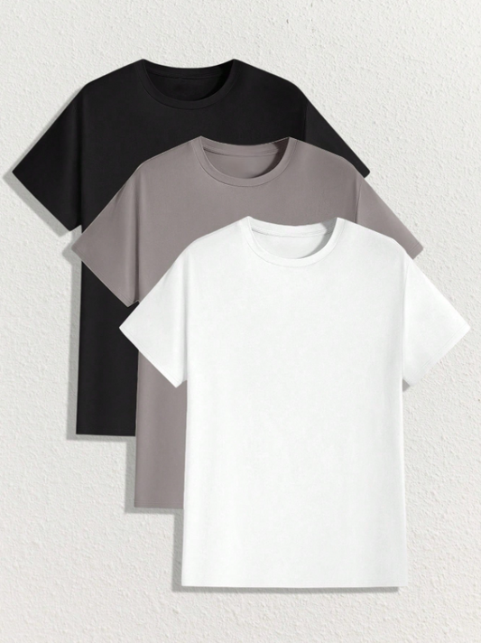Men’s Mixed Colors T-Shirts – Black, White & Grey