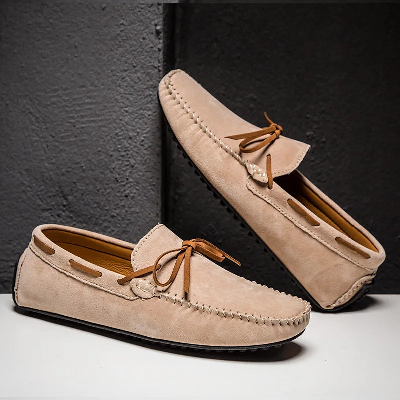 Vermont Elegant Comfortable Premium Suede Loafers – Beige