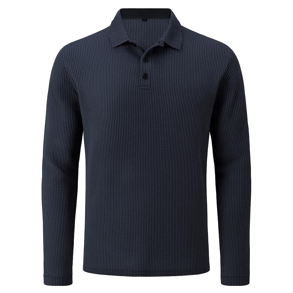 Lusso - Men's Ultra Comfortable Long Sleeve Polo Shirt