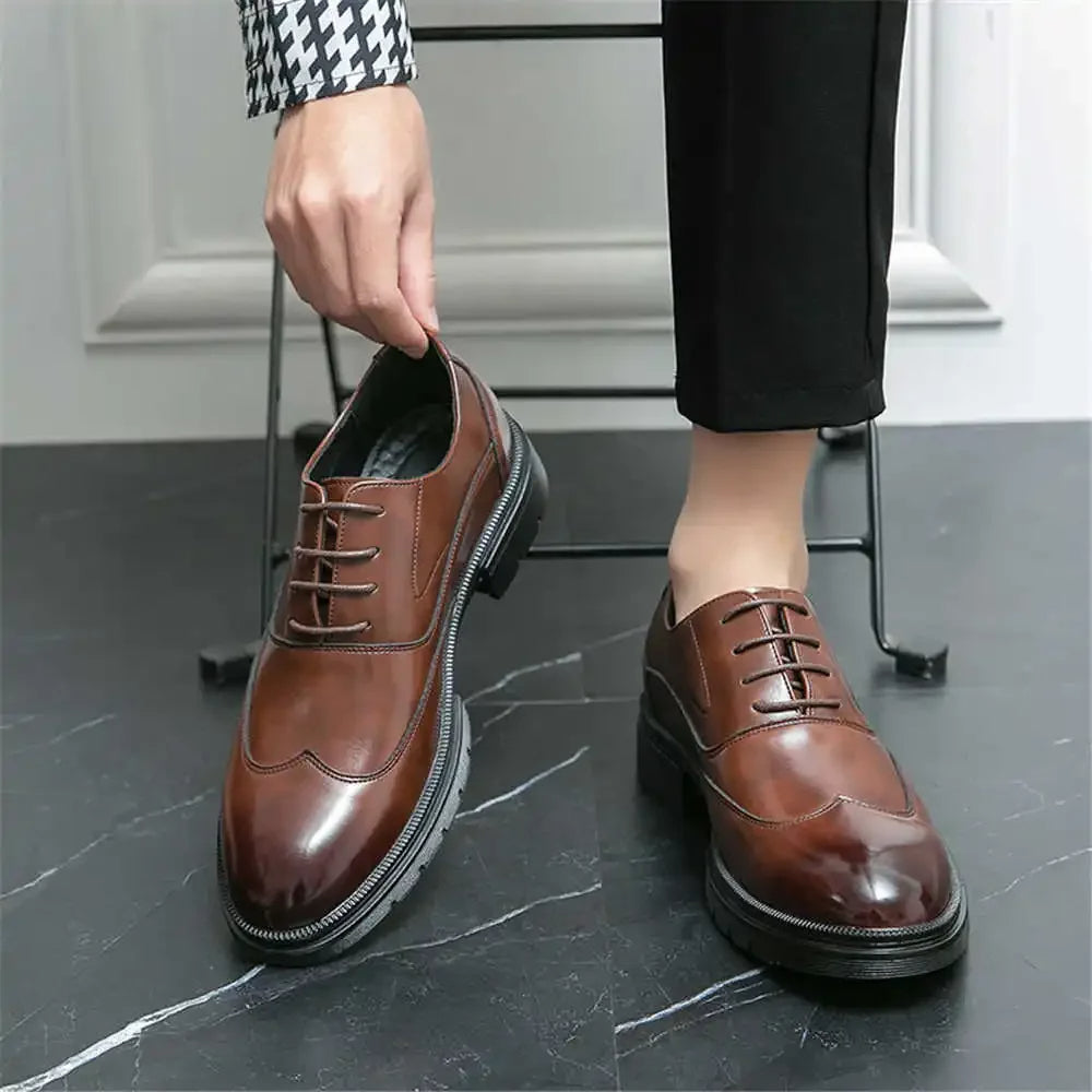 High-Shine Premium Leather Smart Shoes - Brown
