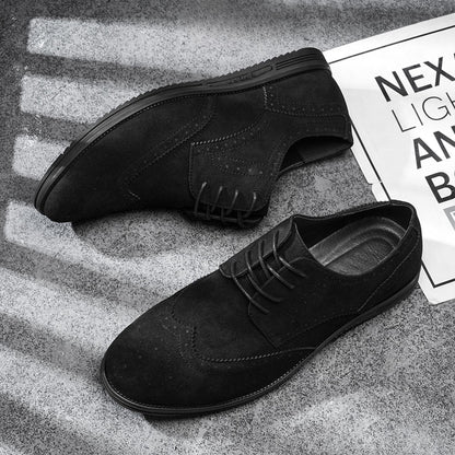 Derby Comfortable Elegant Suede Shoes – Jet Black