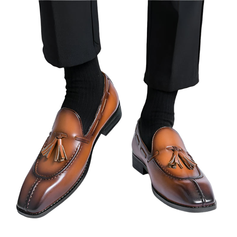 Windsor Elegant Premium Leather Loafers - Brown