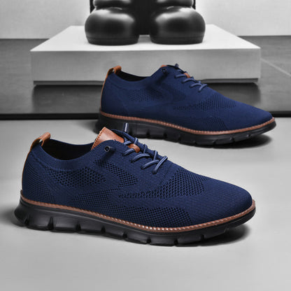 Urban Comfortable Limited Edition Trainers with Black Sole – Navy Blue