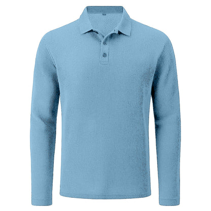 Lusso - Men's Ultra Comfortable Long Sleeve Polo Shirt
