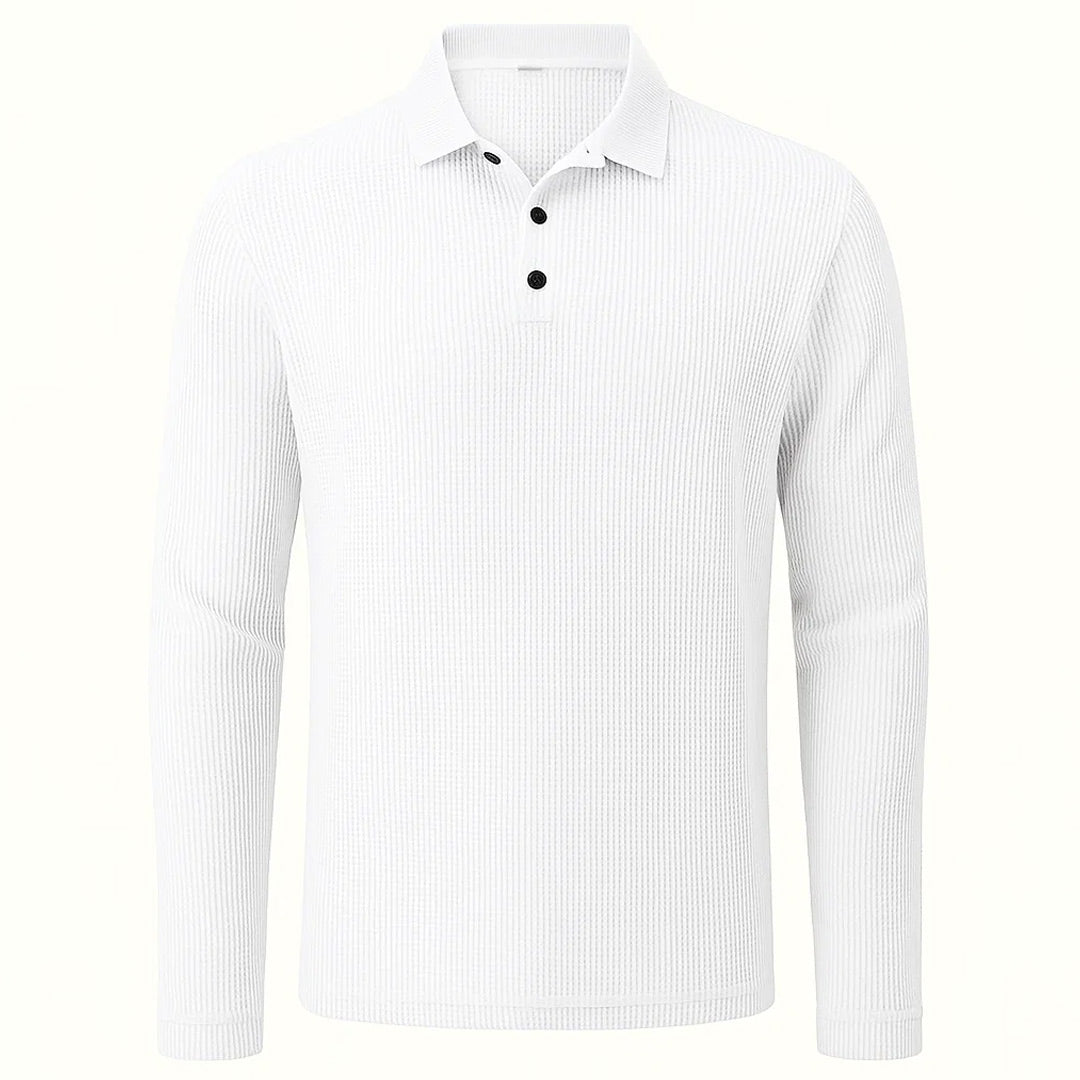 Lusso - Men's Ultra Comfortable Long Sleeve Polo Shirt
