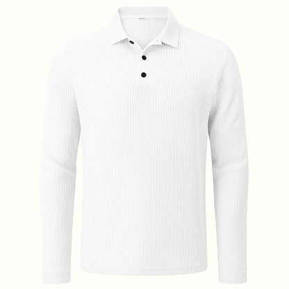 Lusso - Men's Ultra Comfortable Long Sleeve Polo Shirt